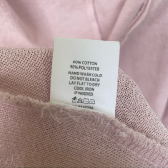 Simply Southern Pink Distressed Tassel Kangaroo Pocket Hoodie Cotton Blend L - Picture 8 of 12